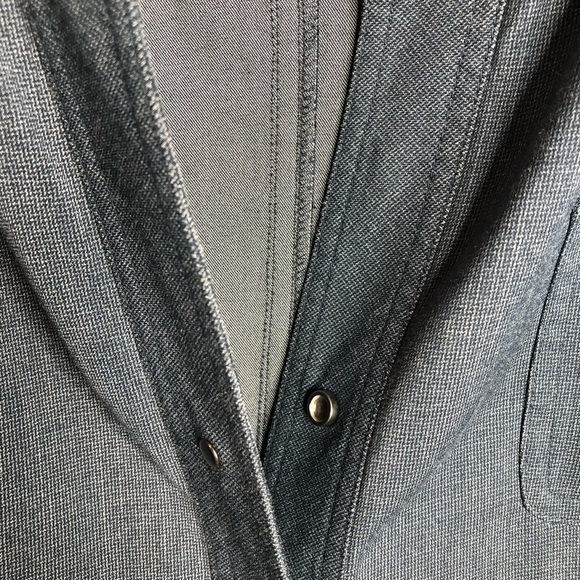 Tahari Two Tone Denim Clasp Button-Down Midi Dress, Size 12 - Picture 6 of 7